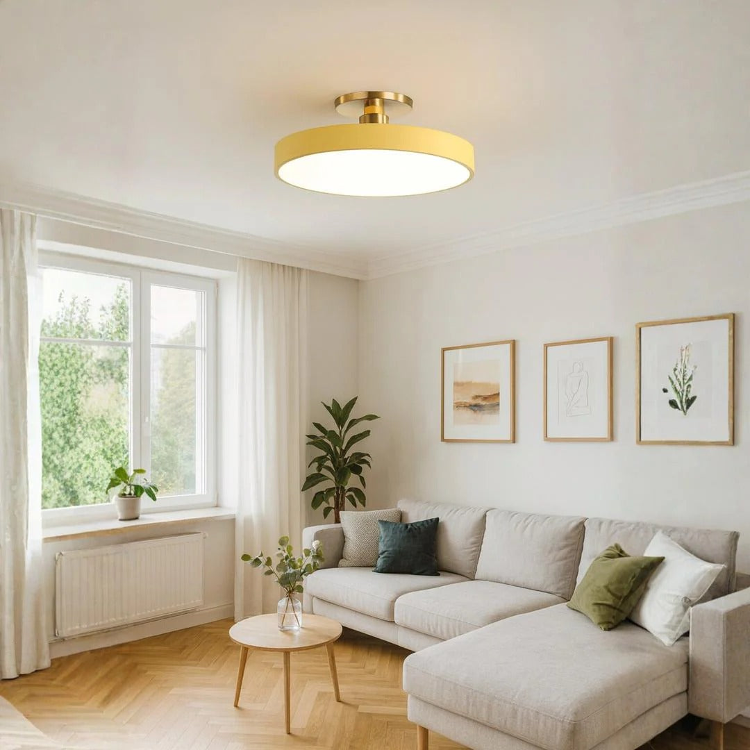 Ronde metalen LED-plafondlamp