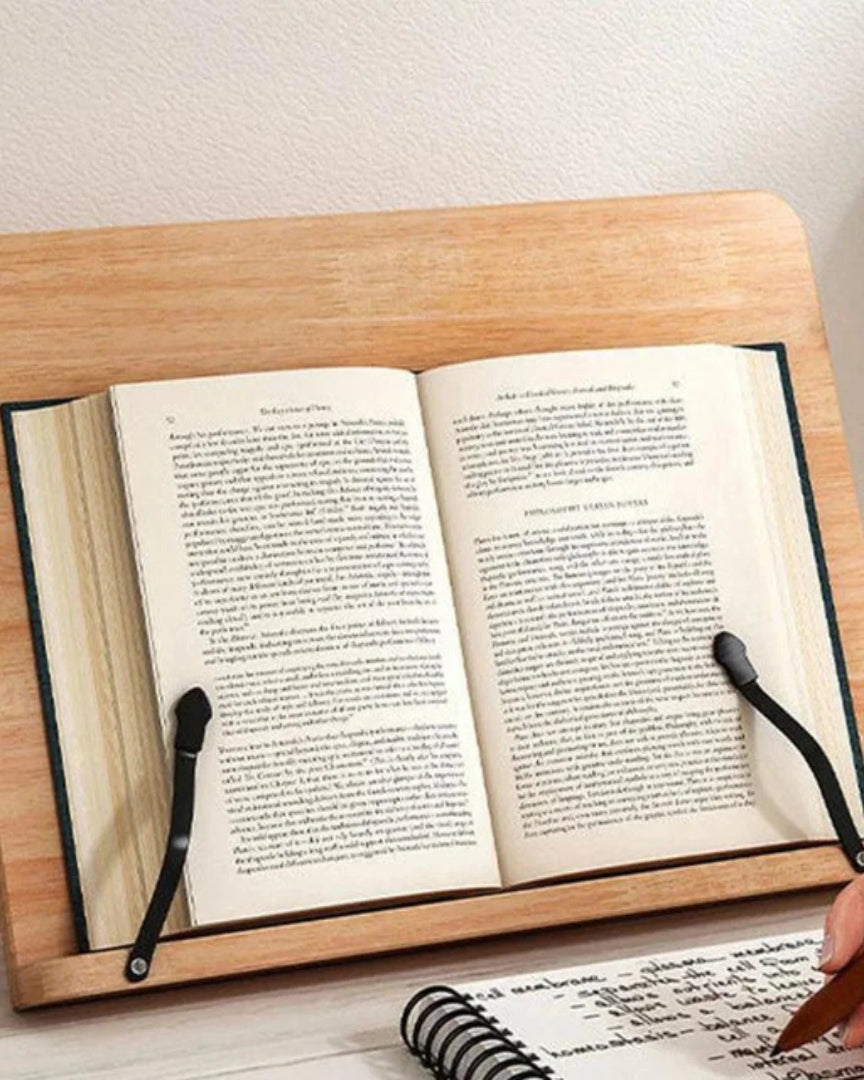 Verstelbare houten tabletstandaard