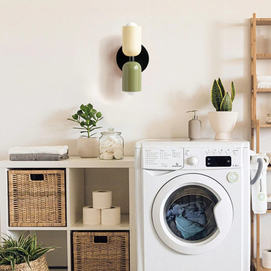 Hedendaagse metalen glazen wandlamp