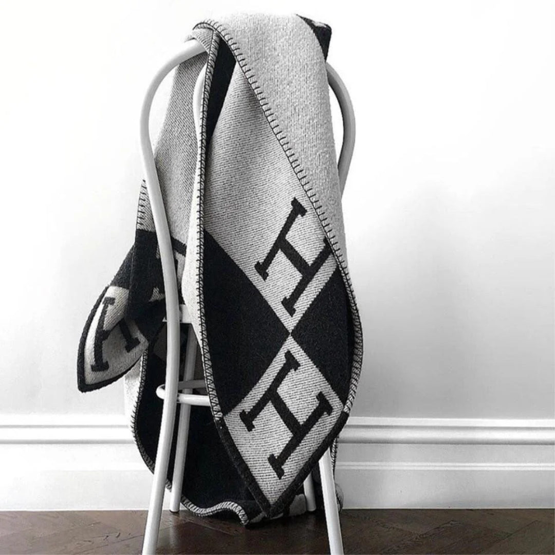 Geometrische luxe stoffen deken