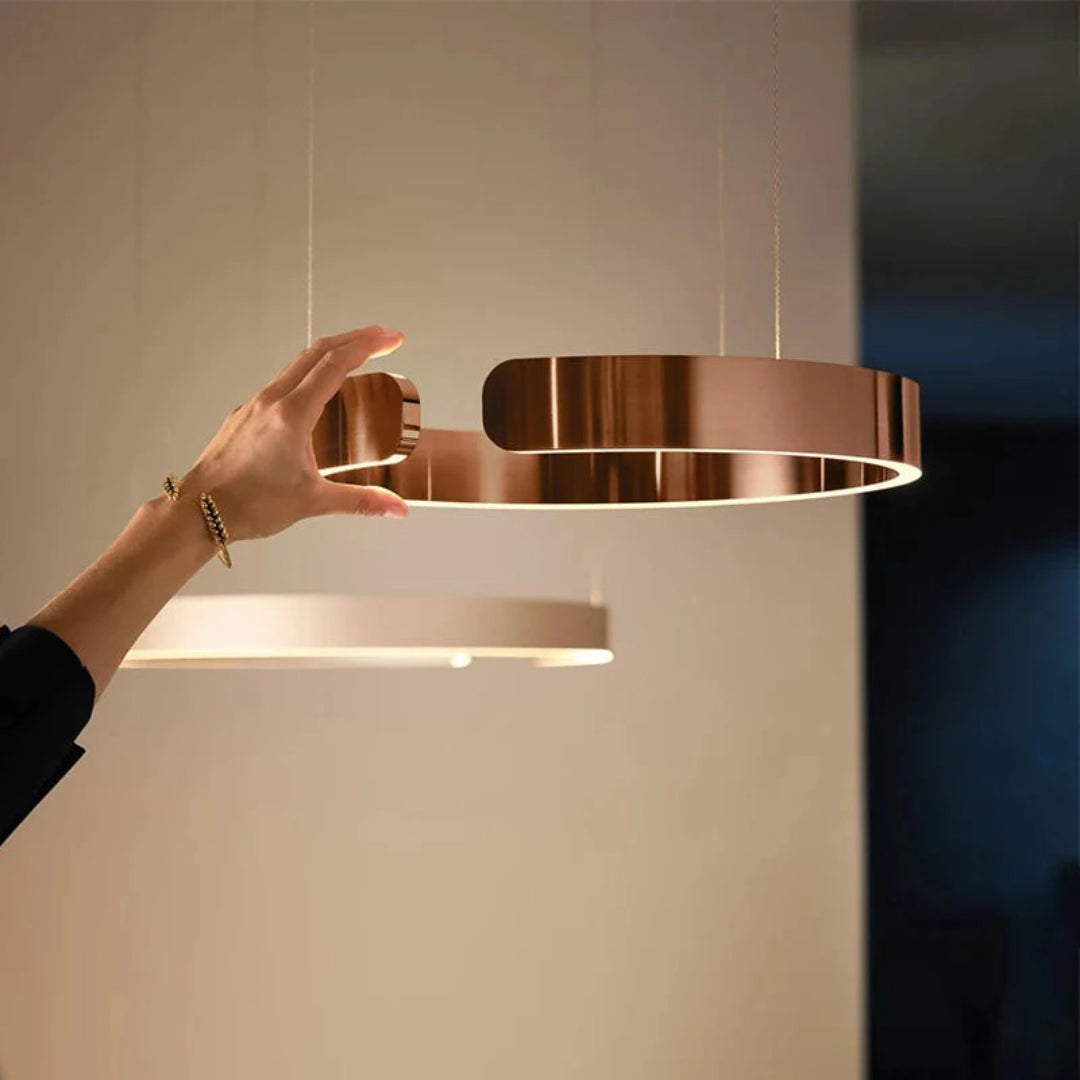 Cirkelvormige LED metalen hanglamp