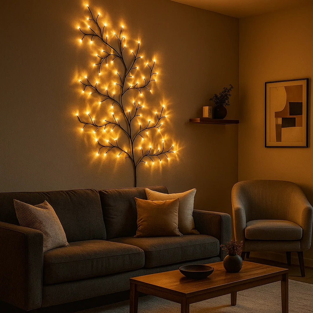 Decoratieve LED-boom wandlamp