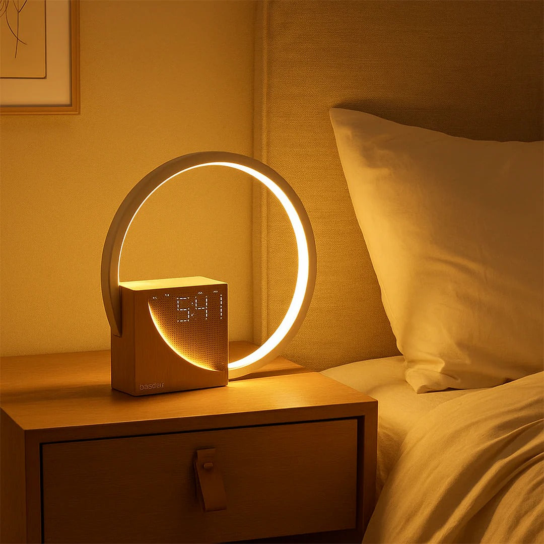 Moderne LED-wekker tafellamp