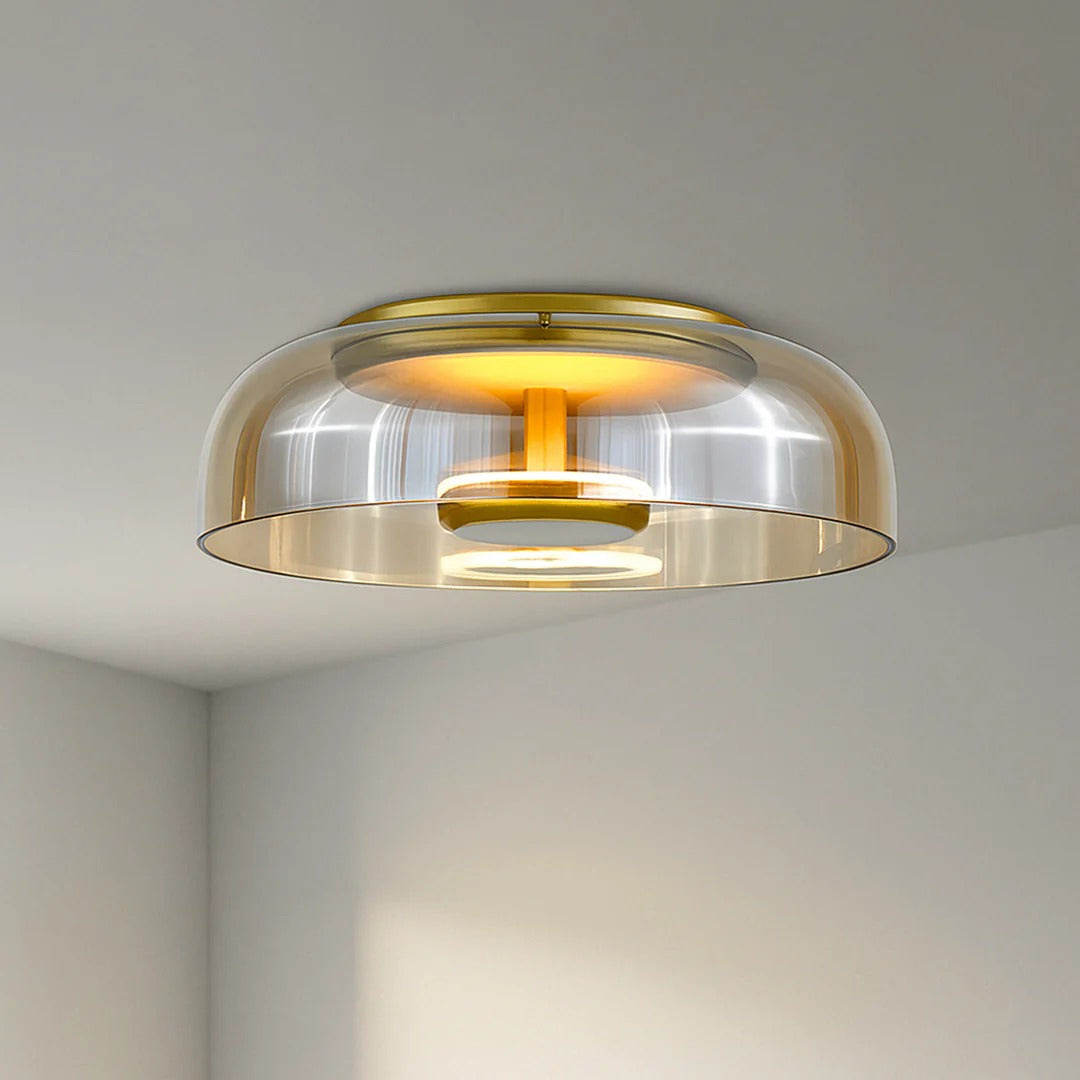 Moderne glazen LED-plafondlamp