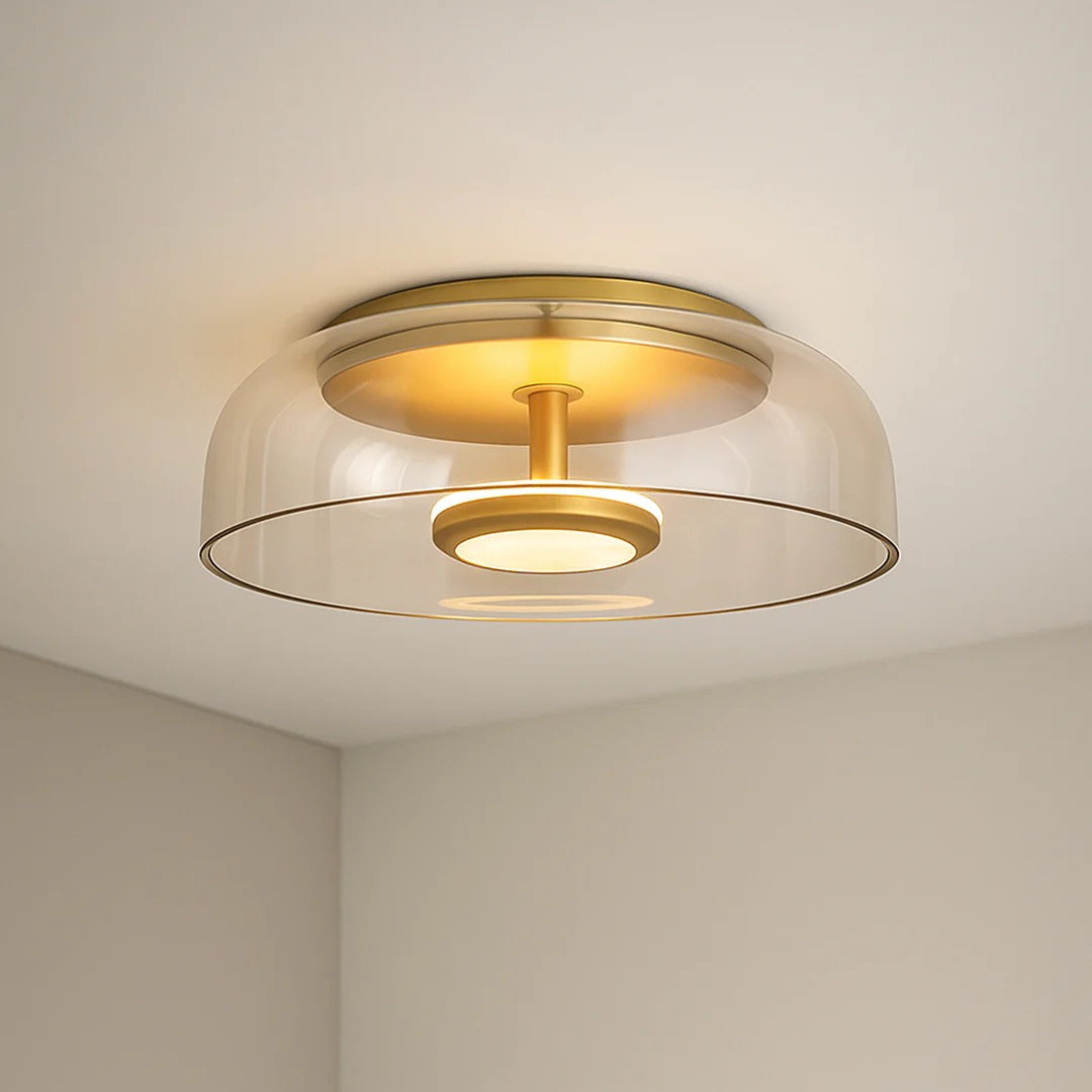 Moderne glazen LED-plafondlamp
