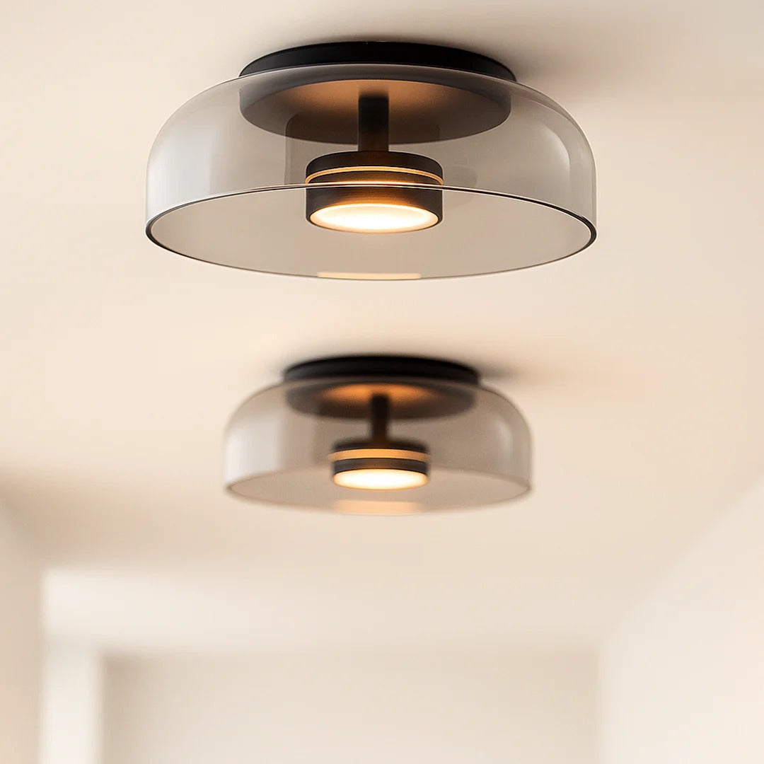 Moderne glazen LED-plafondlamp