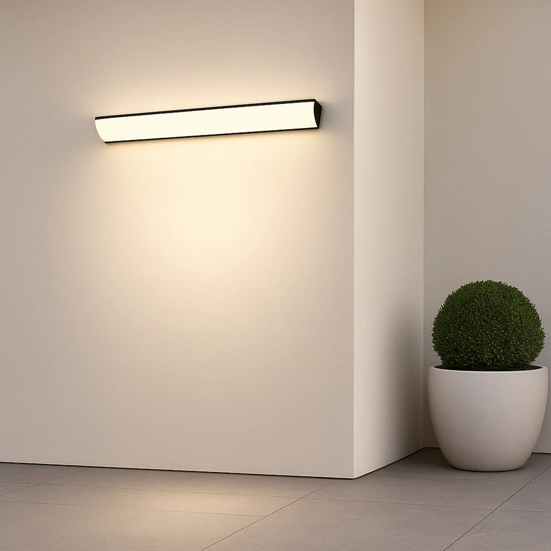Moderne lineaire buitenwandlamp