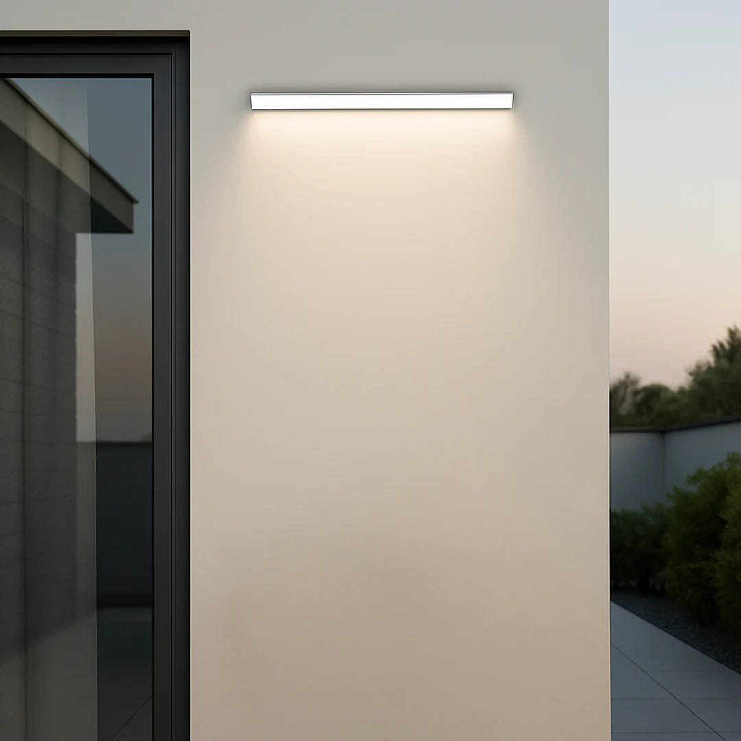 Moderne lineaire buitenwandlamp