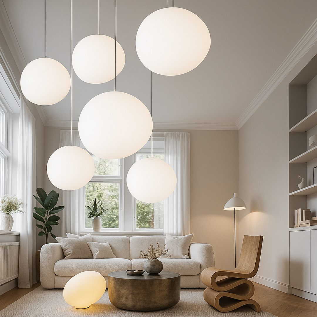 Minimalistische Glazen Ronde Hanglamp