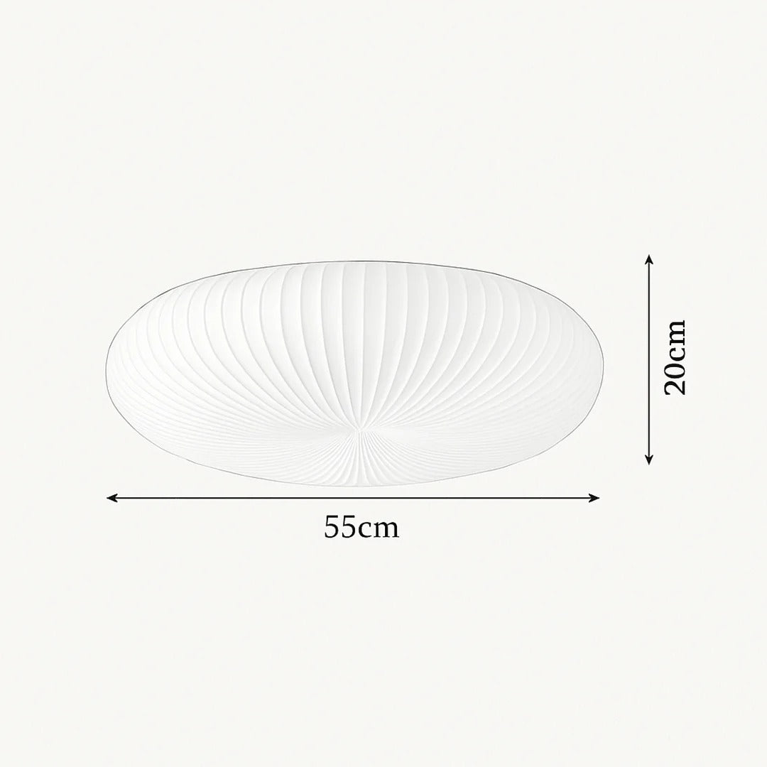Minimalistische LED-plafondlamp van stof