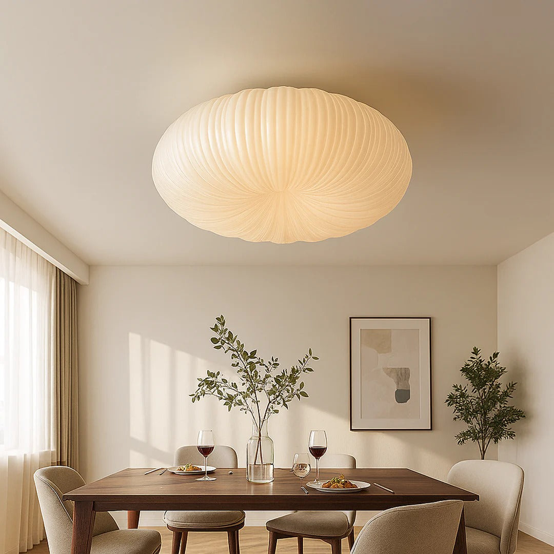 Minimalistische LED-plafondlamp van stof