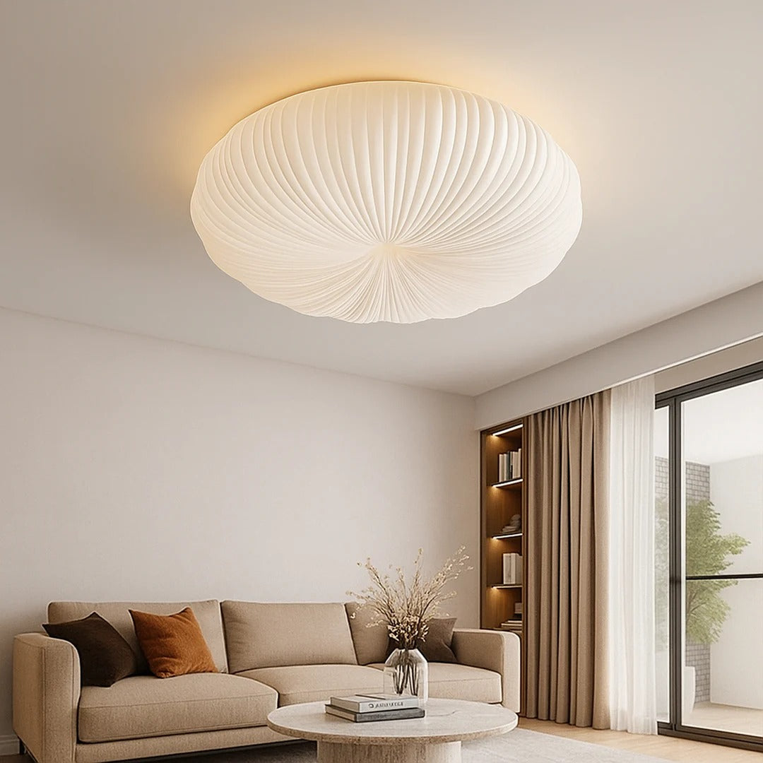 Minimalistische LED-plafondlamp van stof