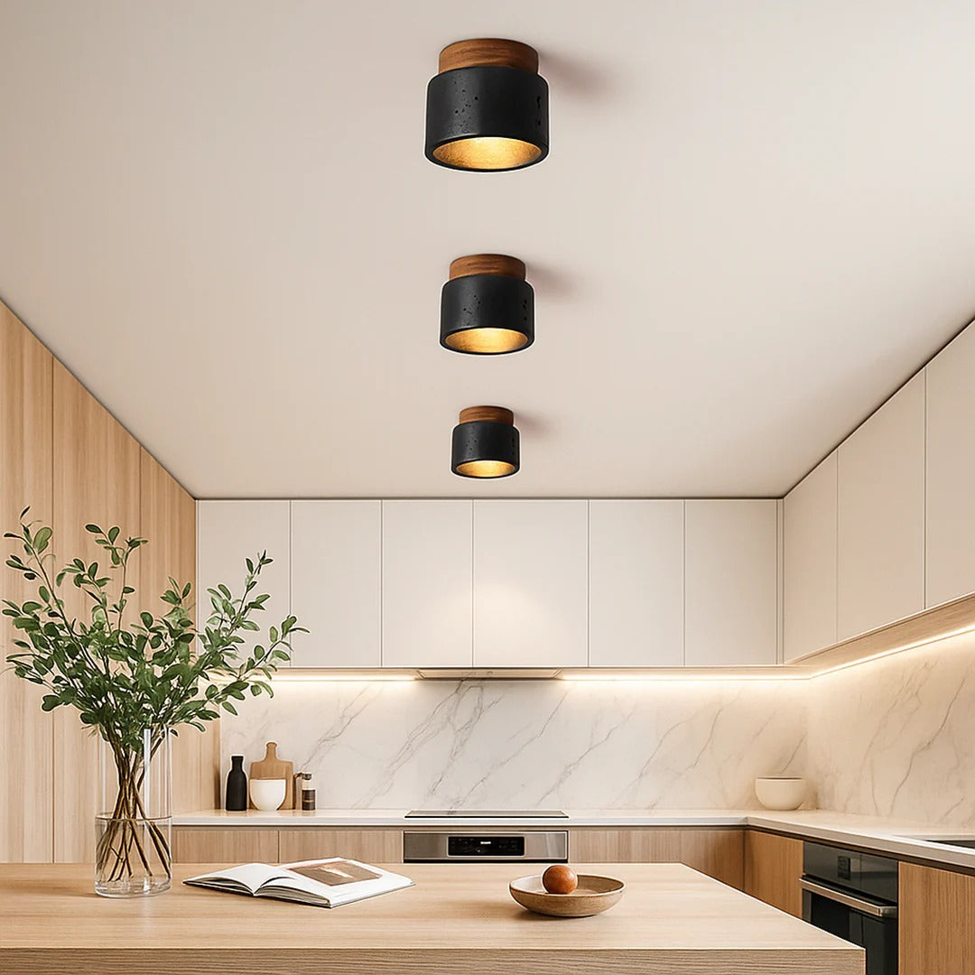 Moderne stenen plafondlamp