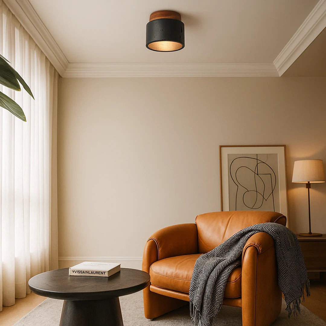 Moderne stenen plafondlamp