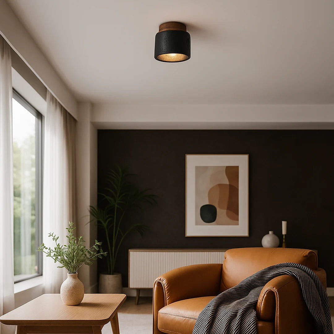 Moderne stenen plafondlamp