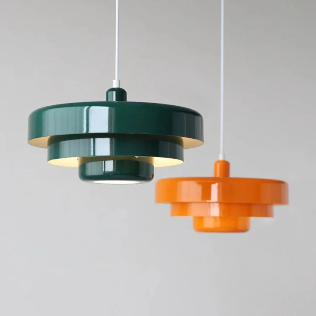 Gelaagde metalen hanglamp