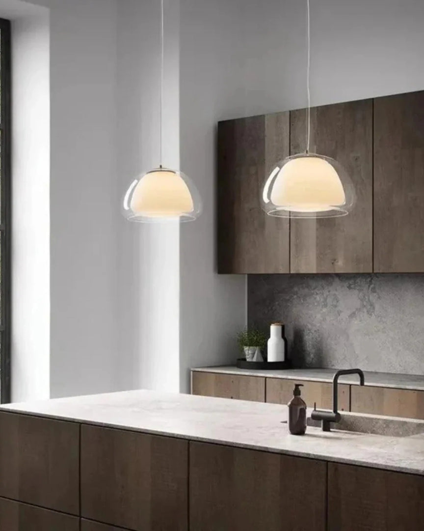 Minimalistische glazen hanglamp