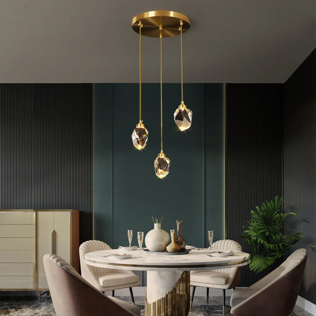 Kristallen Messing Hanglamp