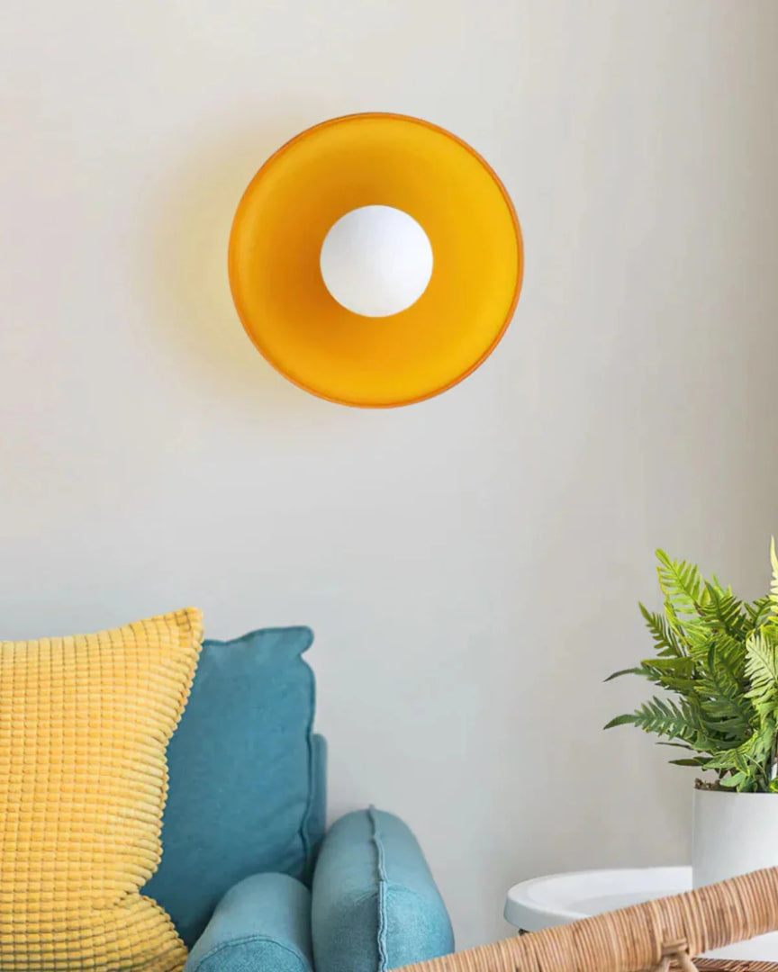 Minimalistische glazen wandlamp