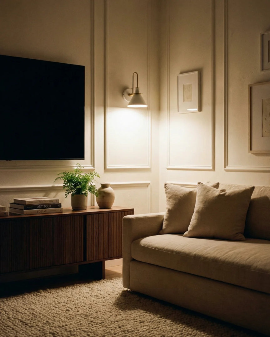 Moderne metalen wandlamp