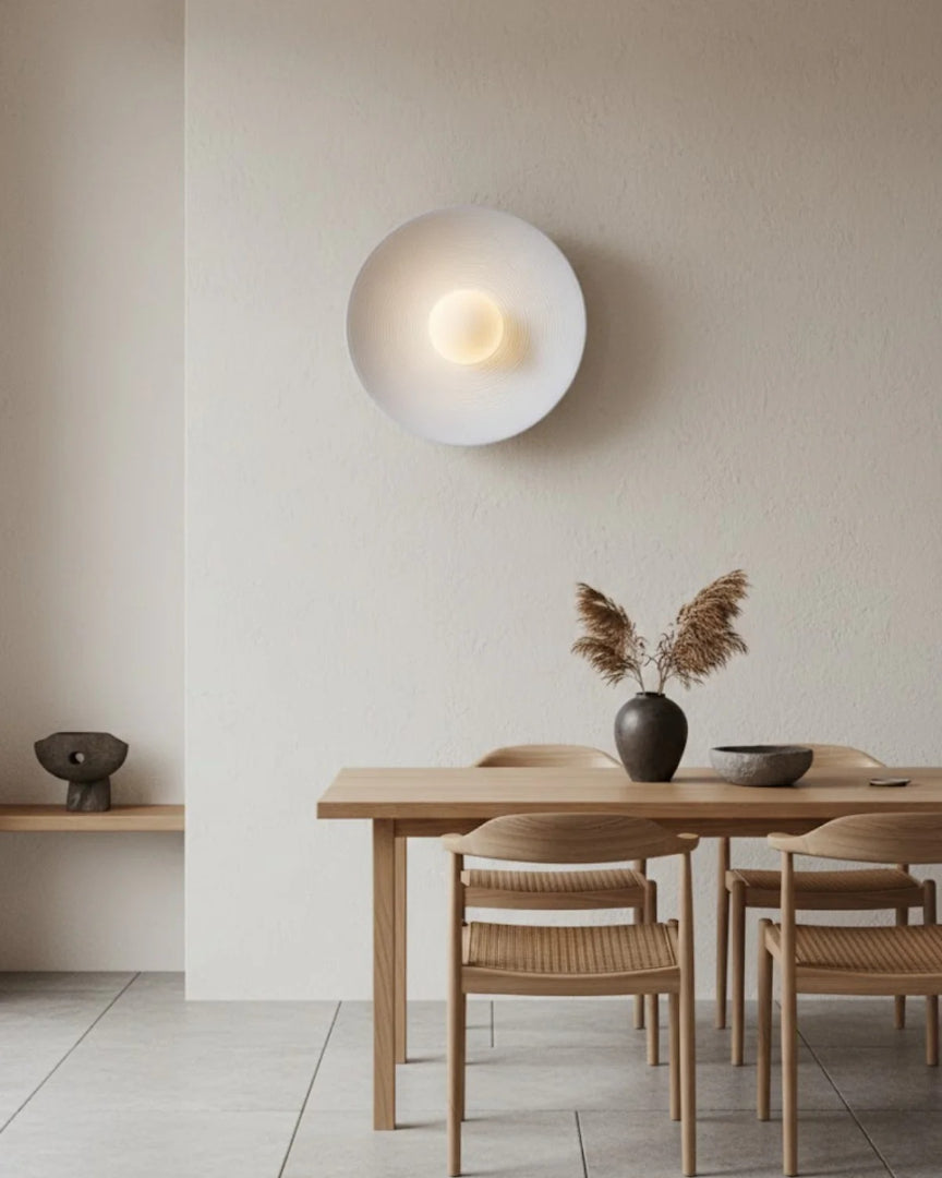 Japandi keramische wandlamp