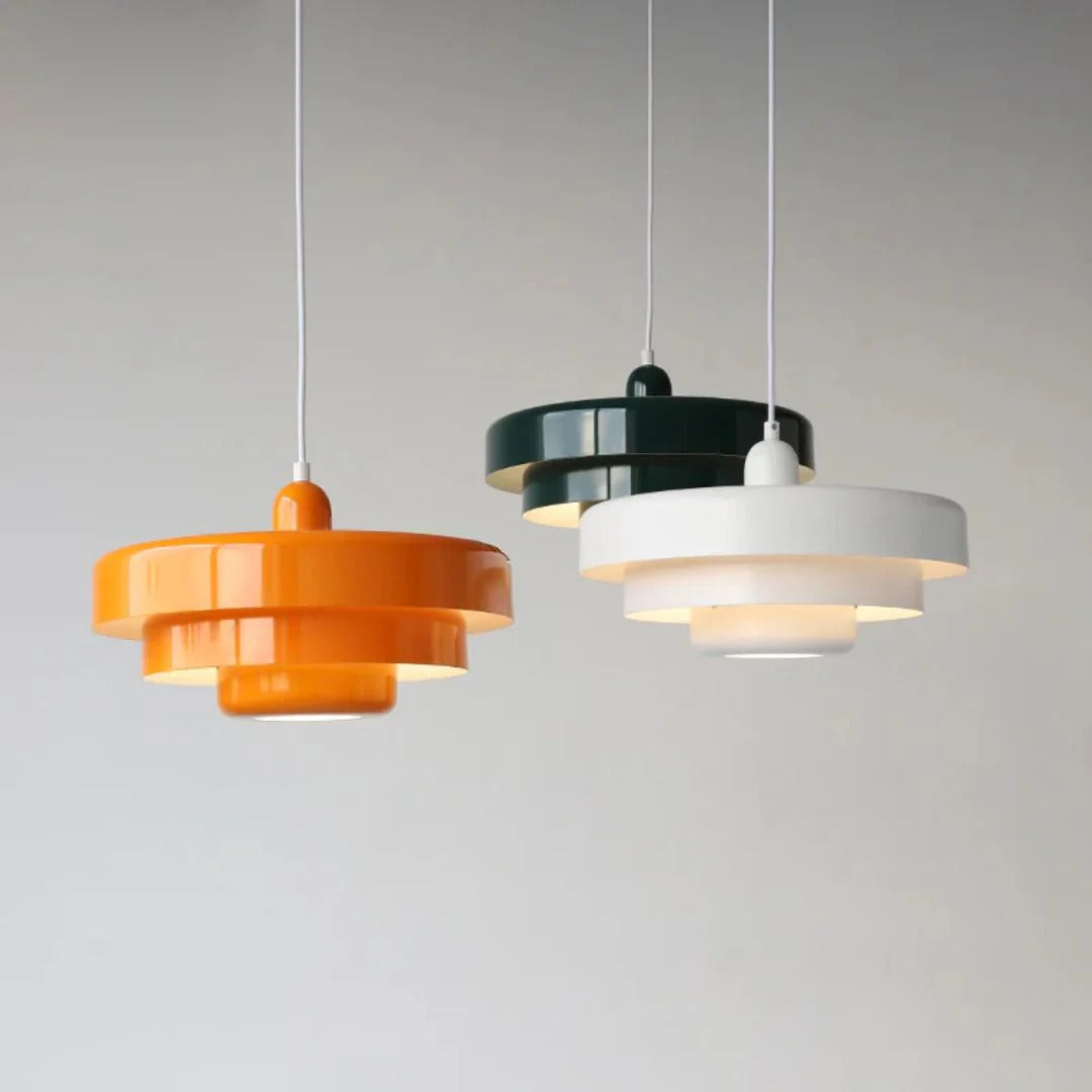 Gelaagde metalen hanglamp