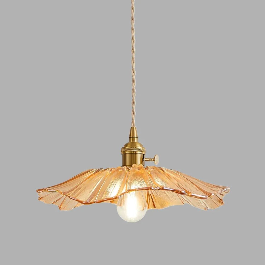 Glazen bloemen hanglamp
