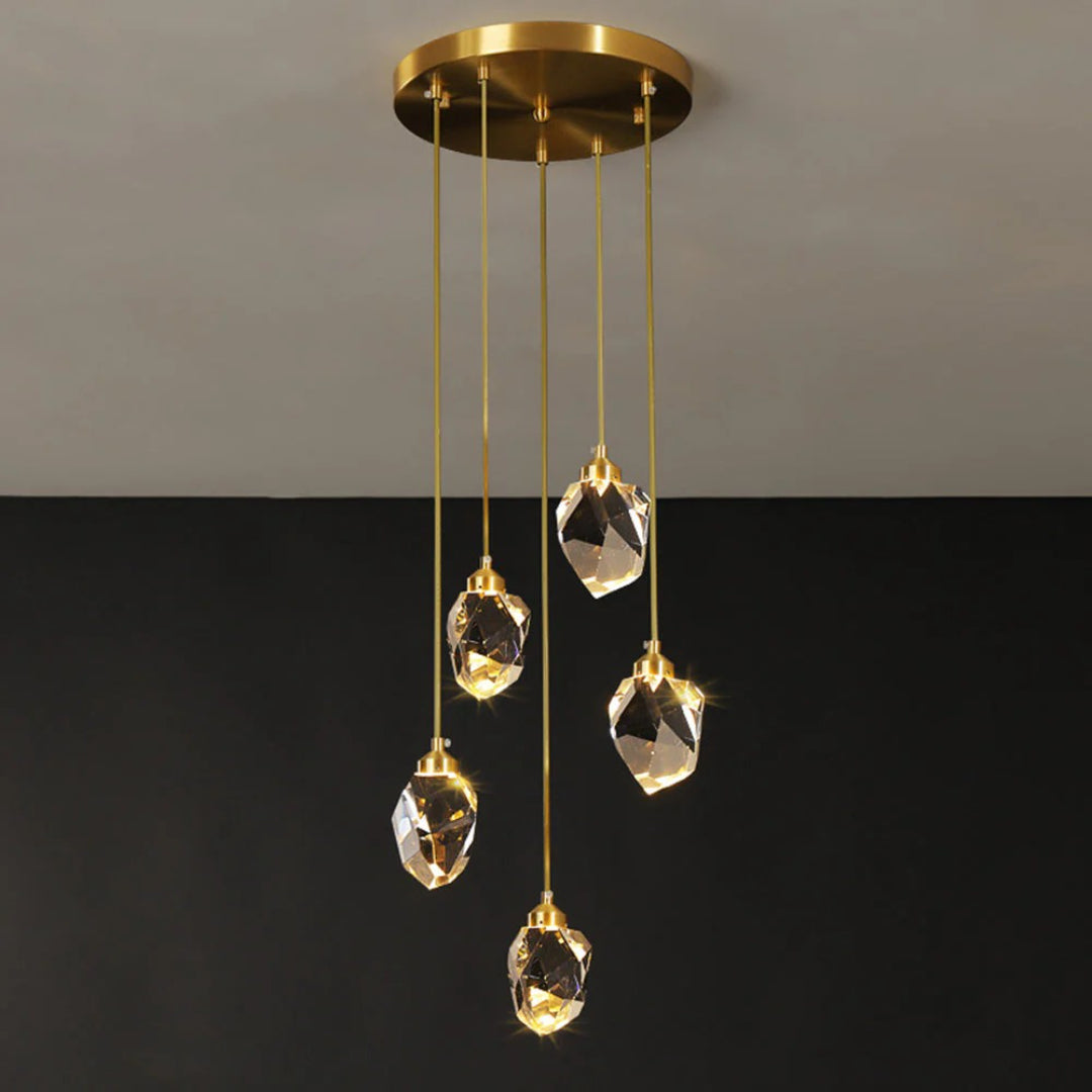 Kristallen Messing Hanglamp