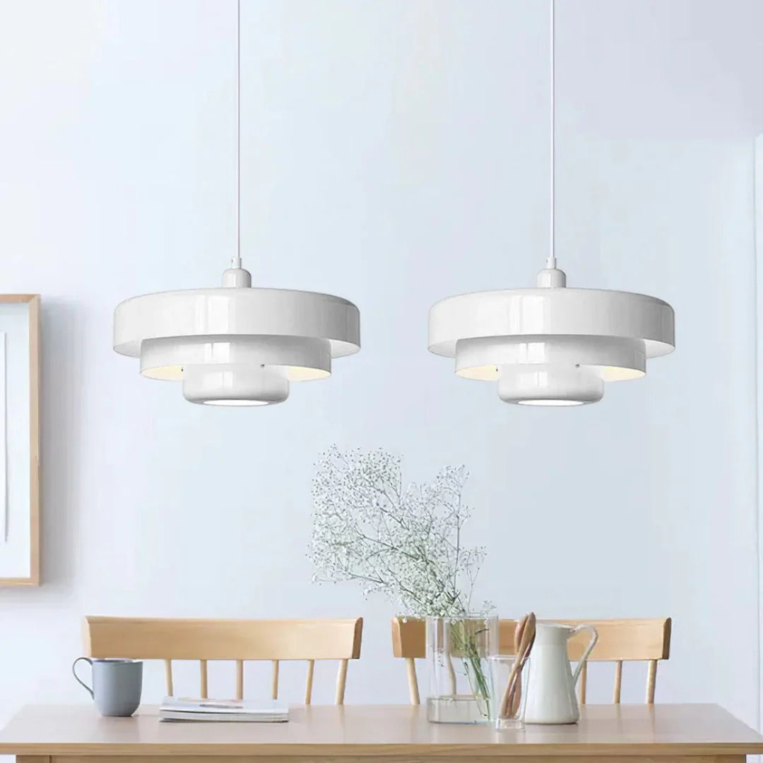 Gelaagde metalen hanglamp
