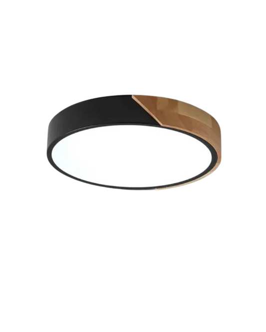 Contemporaine houten LED plafondlamp