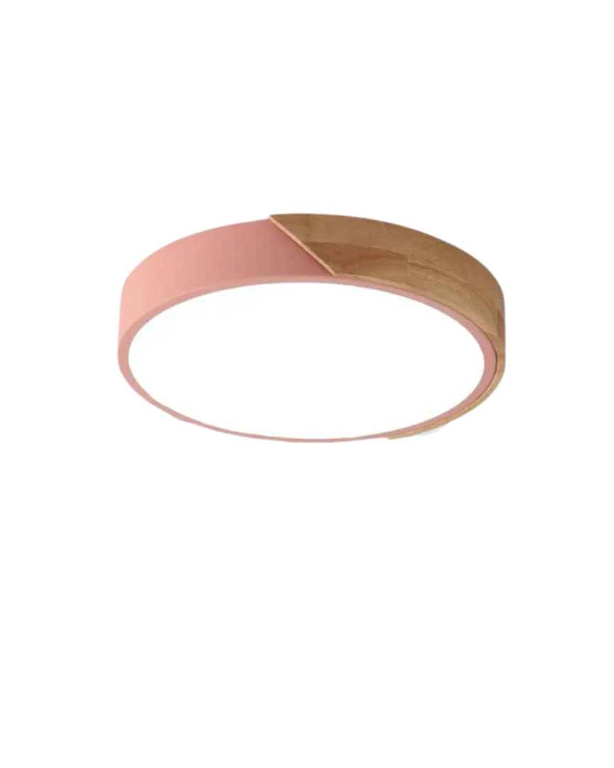 Contemporaine houten LED plafondlamp
