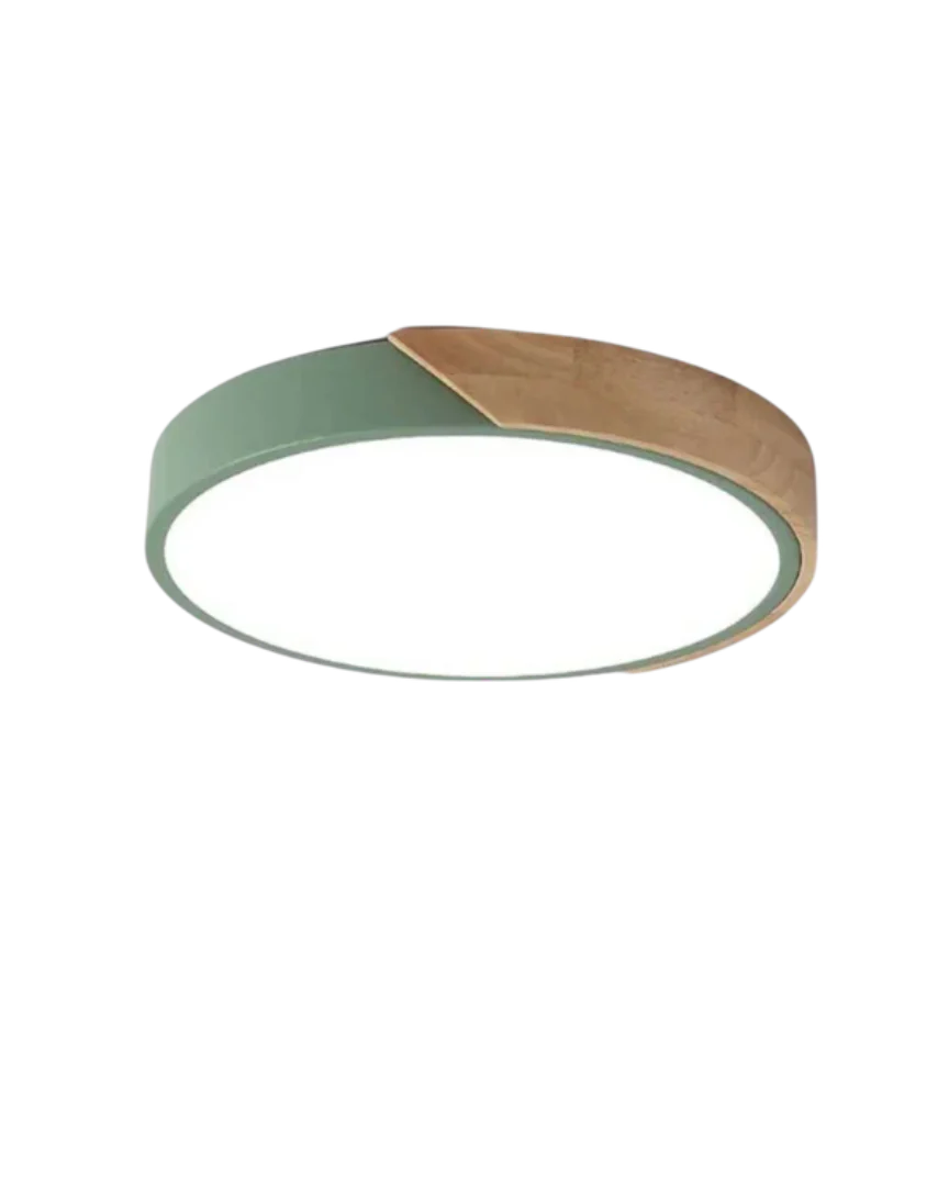 Contemporaine houten LED plafondlamp