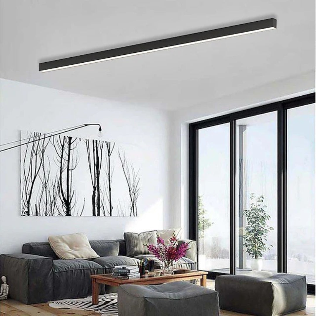 Minimalistische Lineaire Metalen Plafondlamp