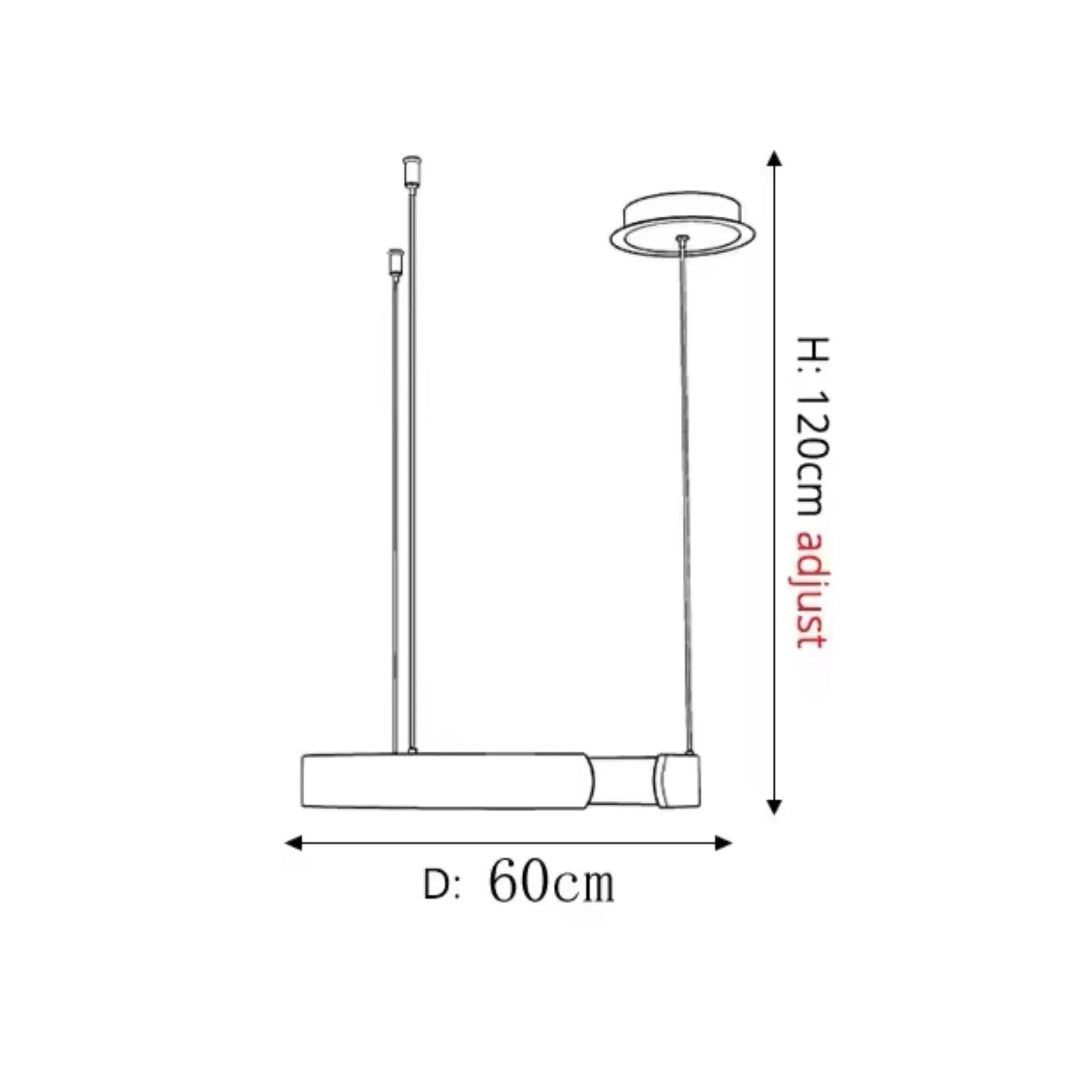 Cirkelvormige LED metalen hanglamp