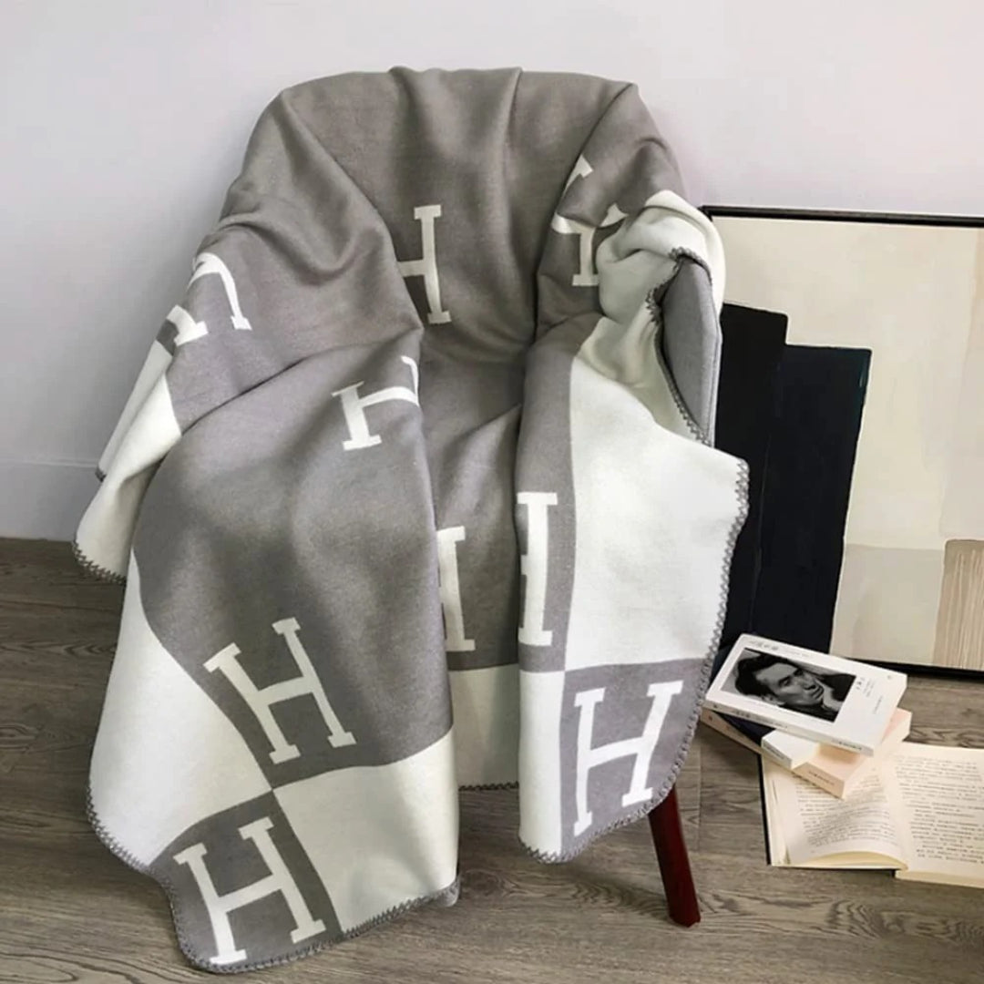 Geometrische luxe stoffen deken