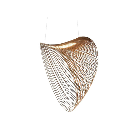 Minimalistische Gebogen Houten Hanglamp