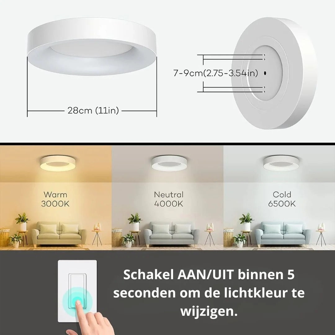 Minimalistische Ronde Acryl Plafondlamp