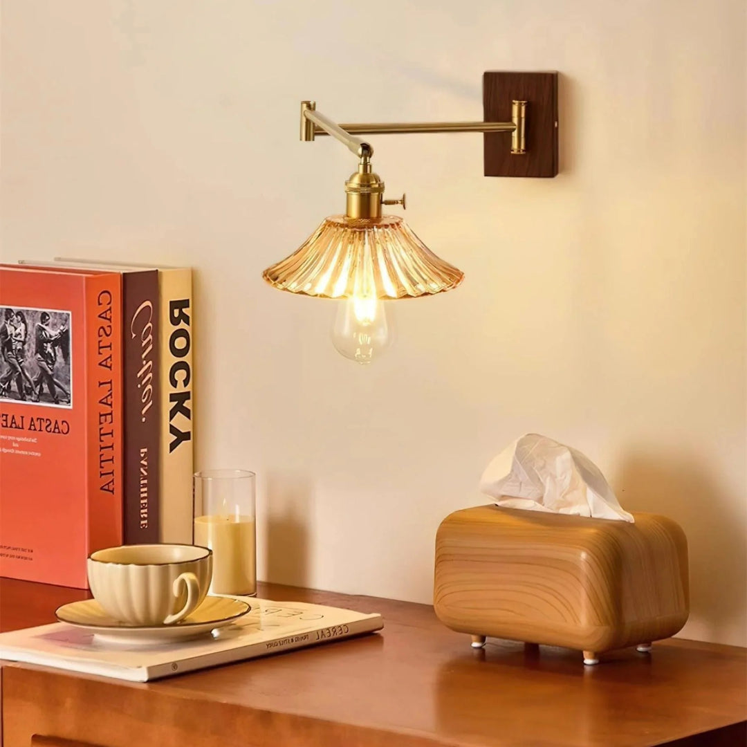 Industriële Glazen Wandlamp
