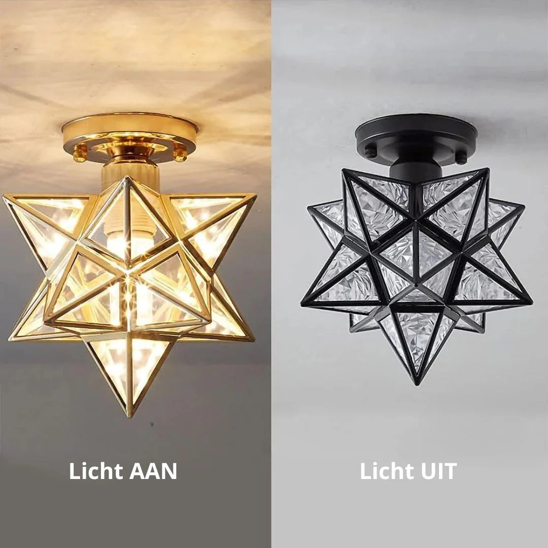 Stervormige metalen plafondlamp