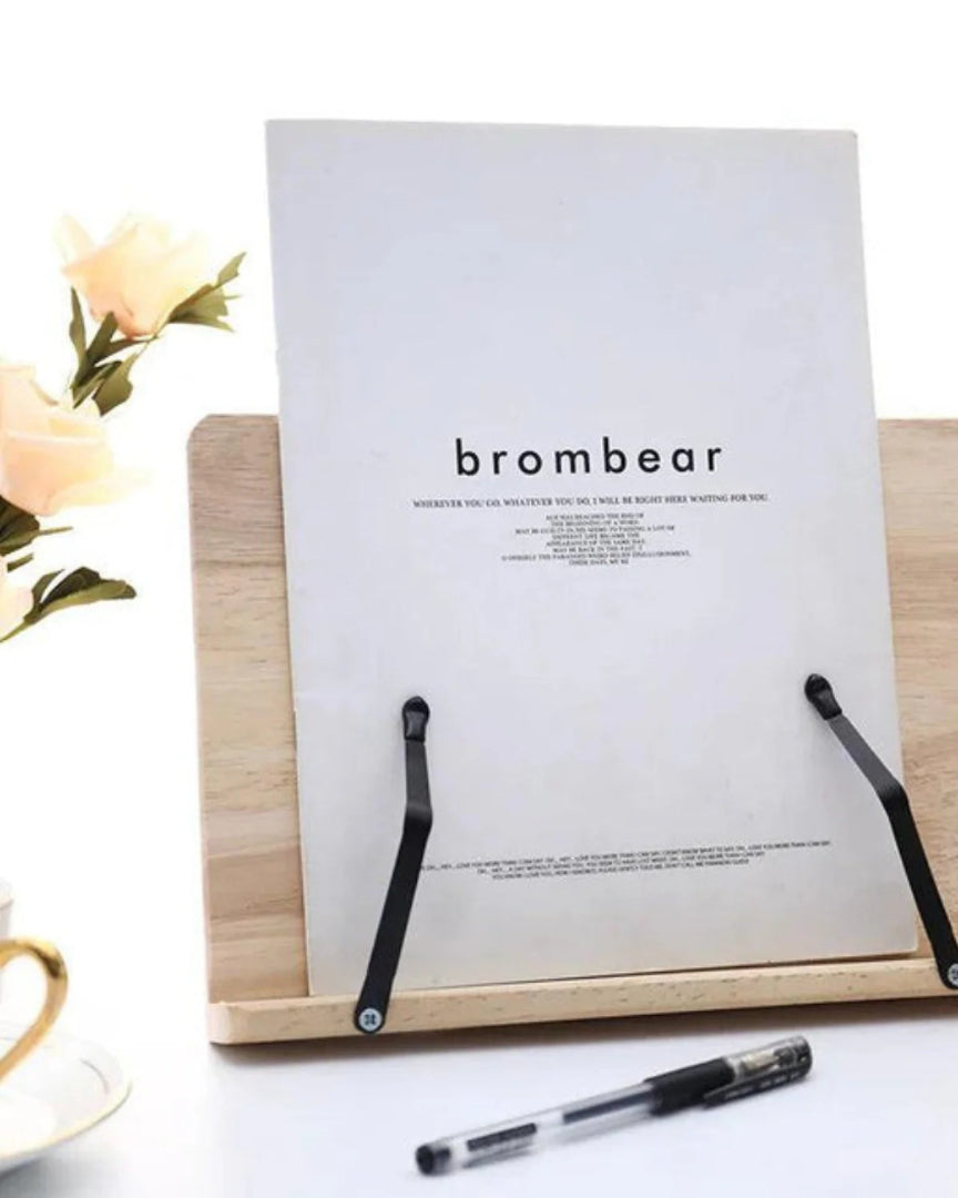 Verstelbare houten tabletstandaard