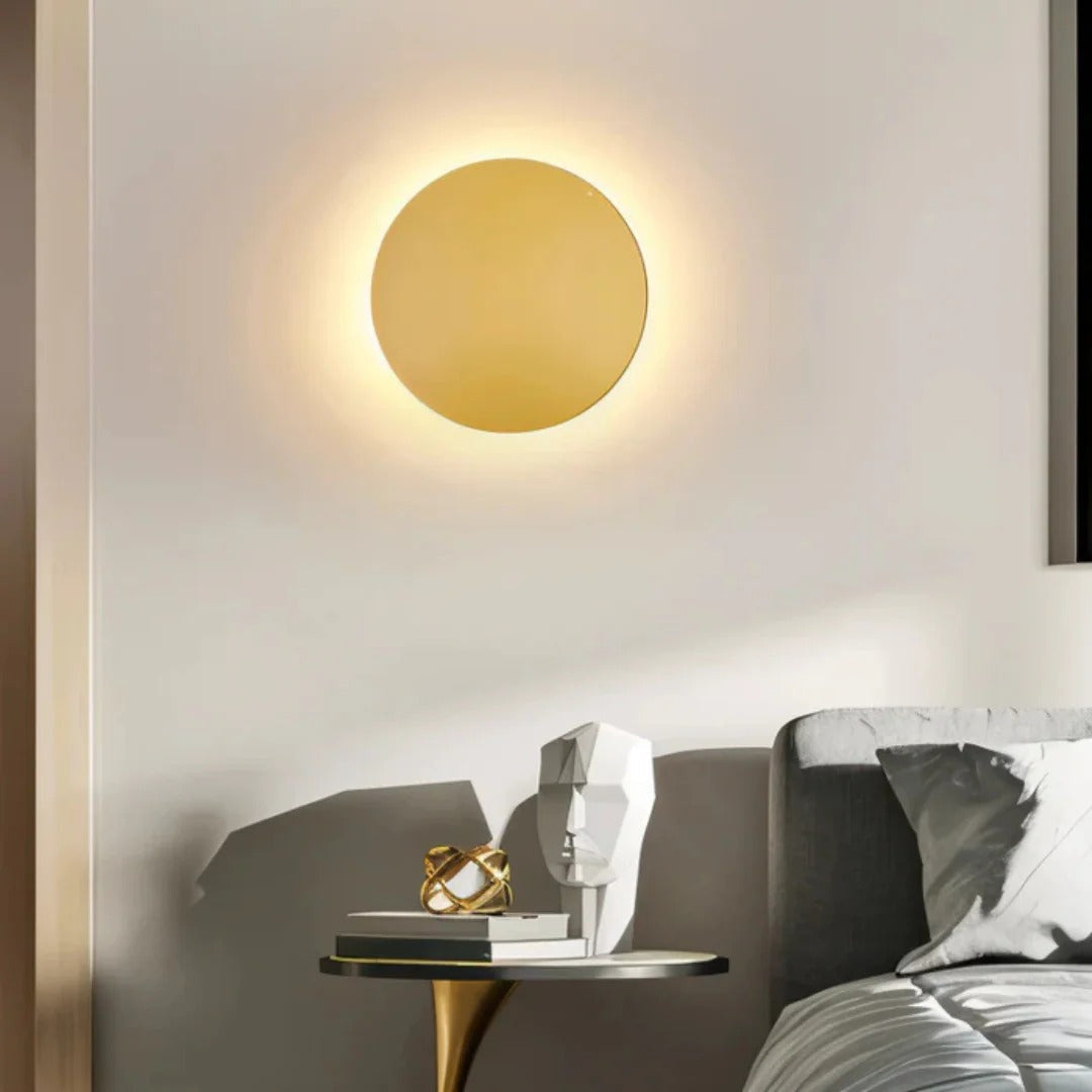 Minimalistische ronde LED wandlamp