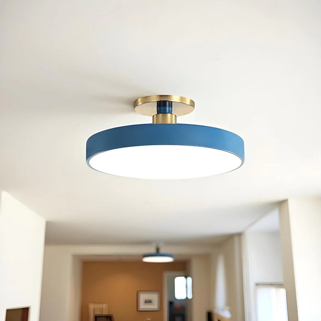Ronde metalen LED-plafondlamp