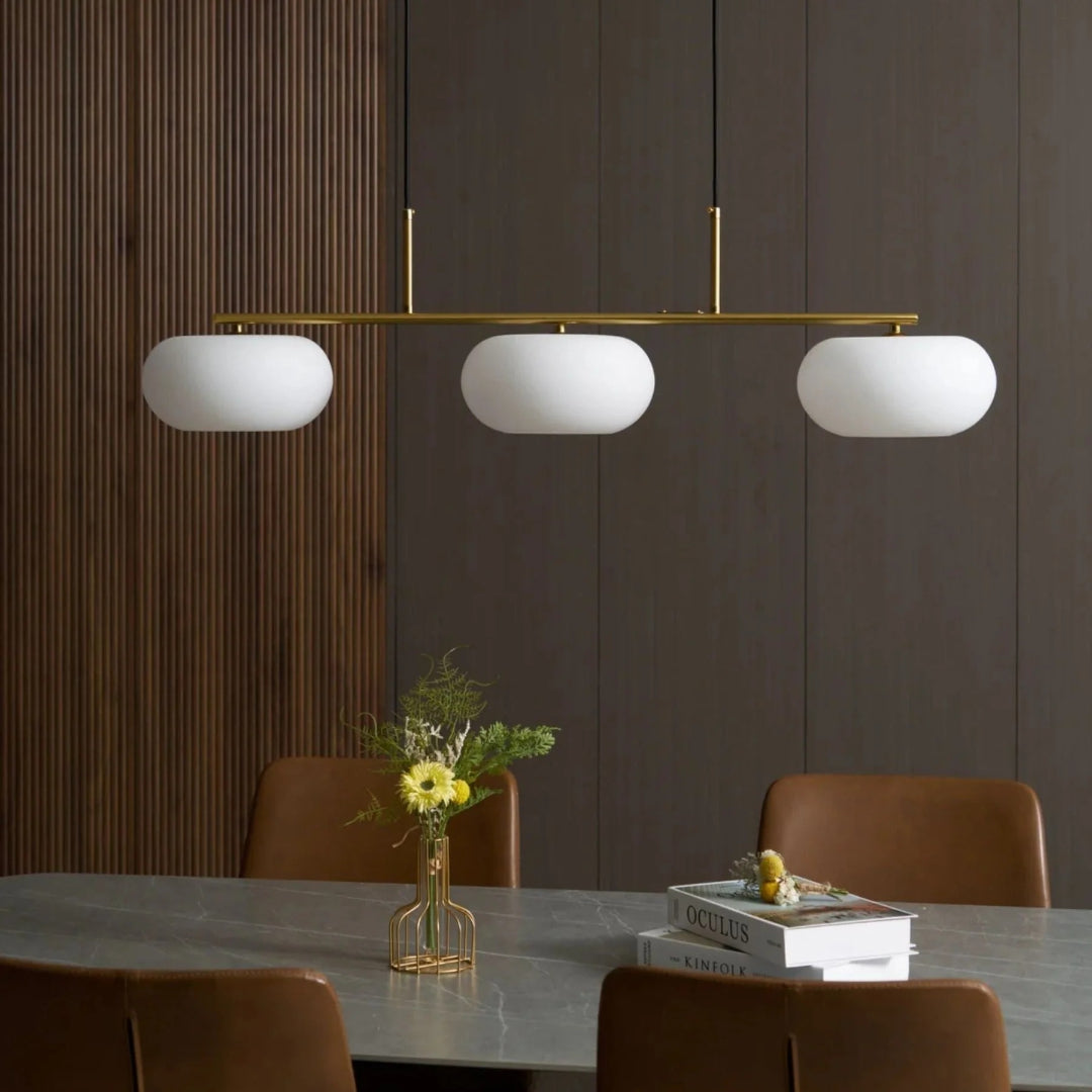 Lineaire Glazen Drievoudige Hanglamp