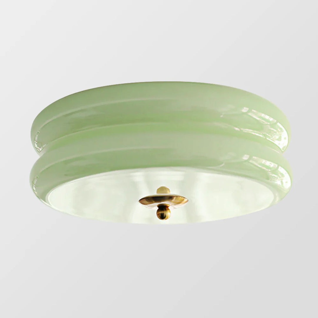 Art deco glazen plafondlamp