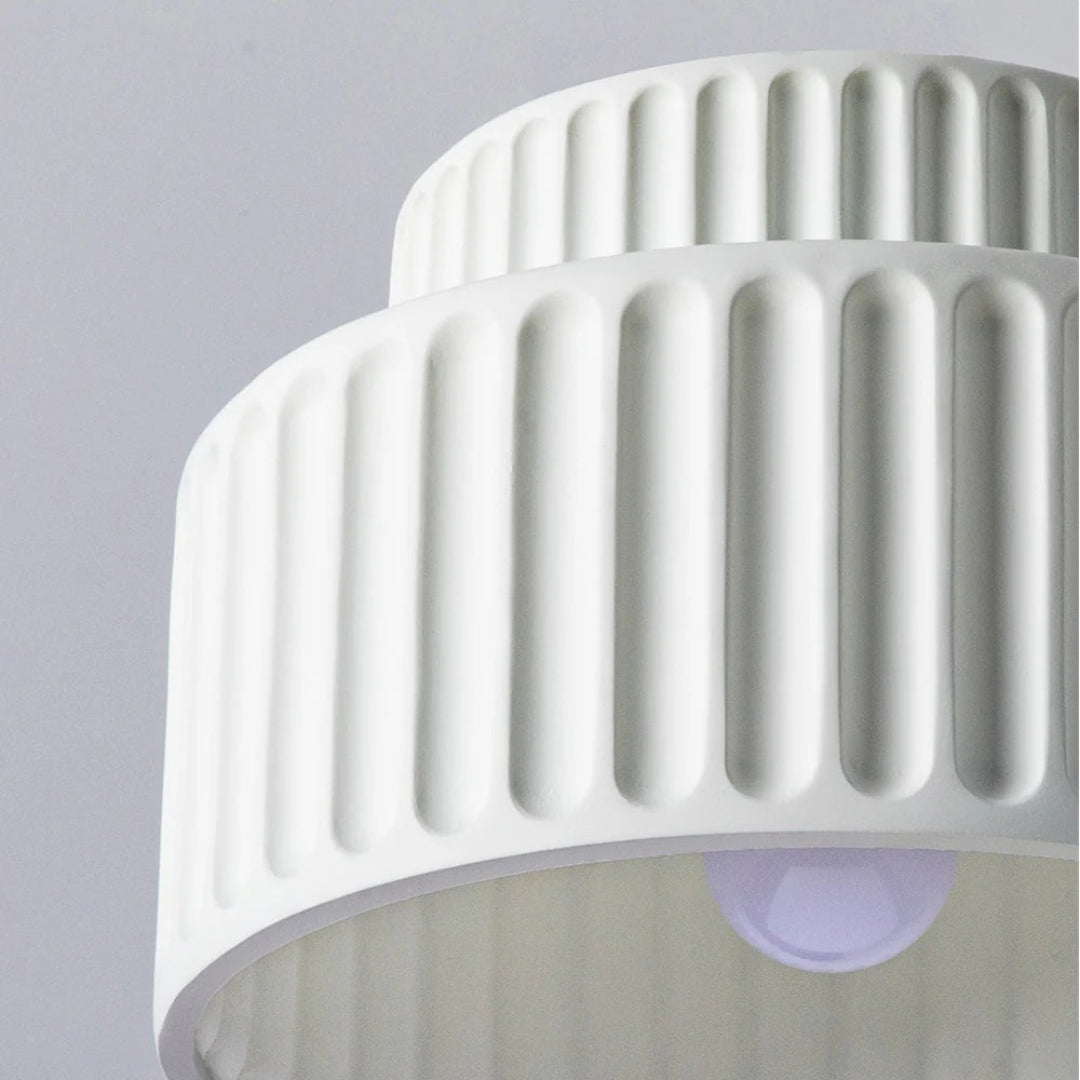 Minimalistische Geribbelde Keramische Plafondlamp