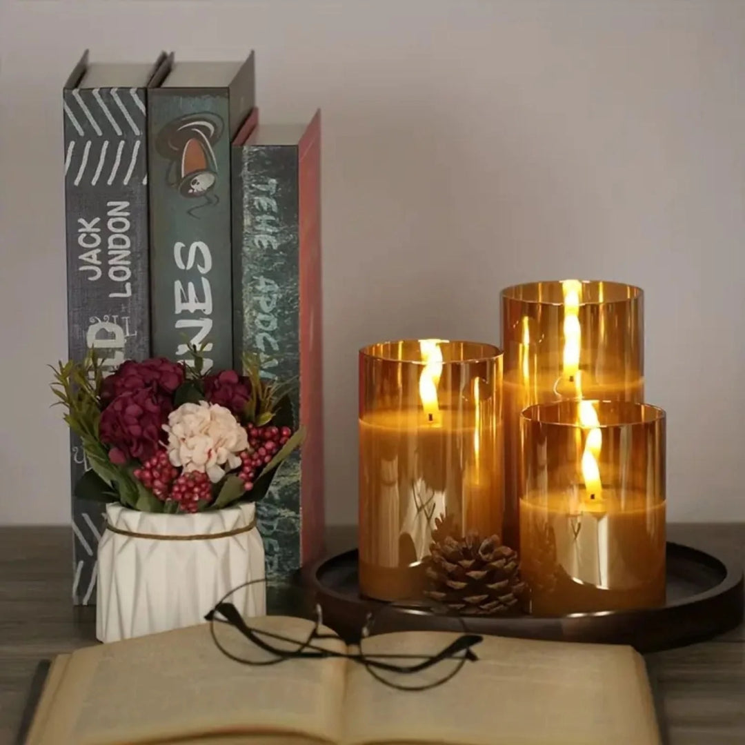 Binnen LED glazen kaarsen