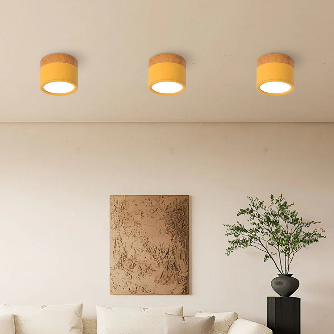Nordische houten plafondlamp