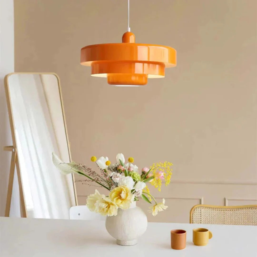 Gelaagde metalen hanglamp
