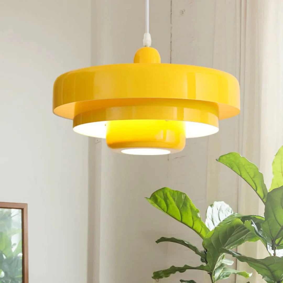 Gelaagde metalen hanglamp