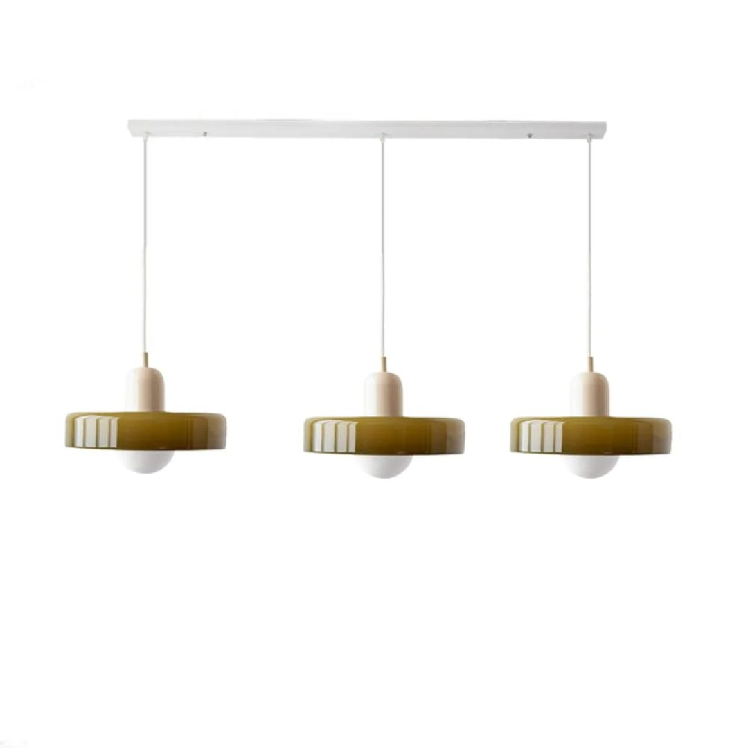Retro glazen drievoudige hanglamp